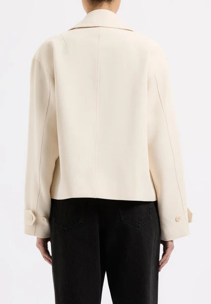 Karson Crop Trench - Cream