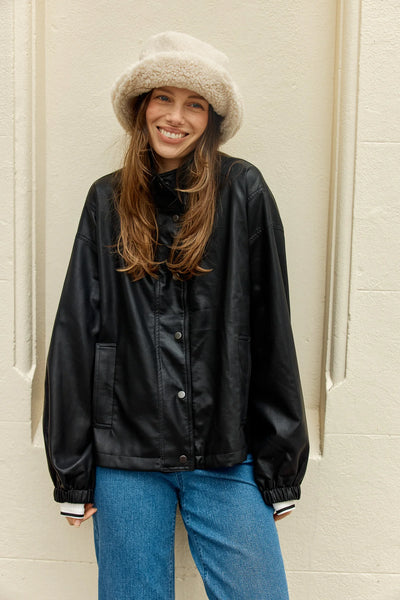 Polly PU Jacket - Black