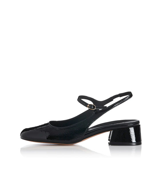 Lucie - Black Crinkle Patent -  25% OFF AUTOMATICALLY APPLIED AT CHECKOUT - et seQ fashion
