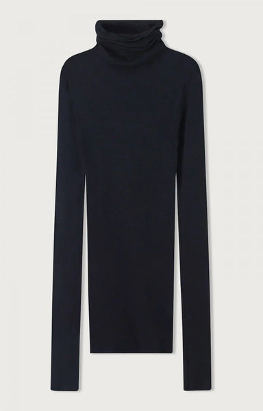 Massachusetts Turtleneck L/S Top - Black - et seQ fashion
