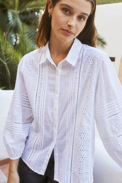 Long Sleeve Camisa - Blanco - et seQ fashion
