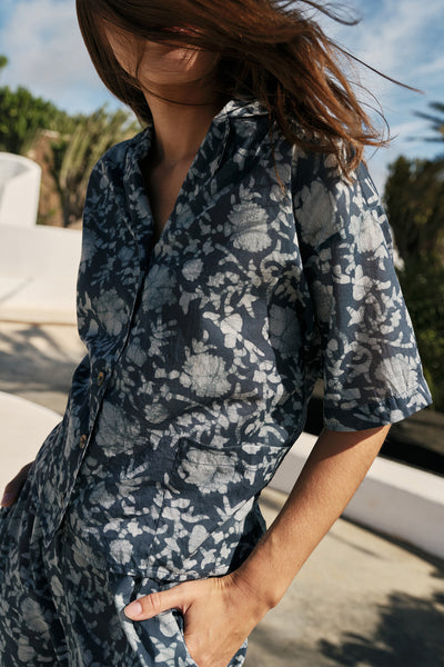 Short Sleeve Shirt - Indigo - et seQ fashion