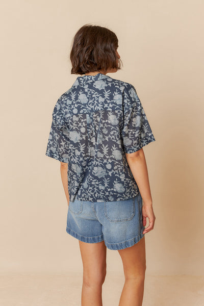 Short Sleeve Shirt - Indigo - et seQ fashion