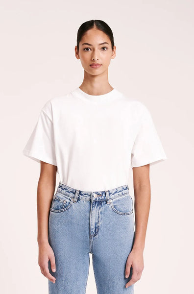 Organic Boyfriend Tee - White - et seQ fashion