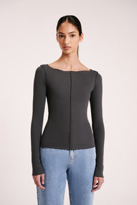 Zavi Top - Slate A FURTHER 15% OFF AUTOMATICALLY APPLIED AT CHECKOUT - et seQ fashion