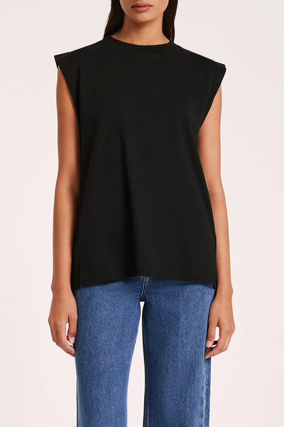 Organic Boyfriend Tank - Black - et seQ fashion