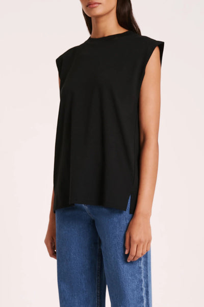 Organic Boyfriend Tank - Black - et seQ fashion