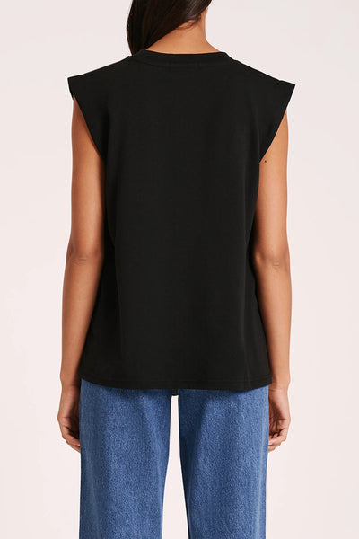 Organic Boyfriend Tank - Black - et seQ fashion