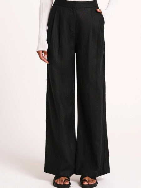 Thilda Linen Pant - Black