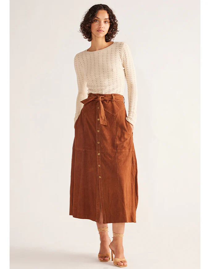 Natalie Suede Skirt