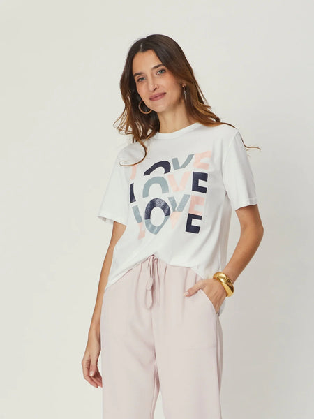 Lana Vintage Tee - White Love