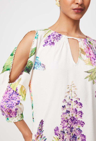 Annabelle Viscose Dobby Blouse - Wisteria Alba - 25% OFF AUTOMATICALLY APPLIED AT CHECKOUT