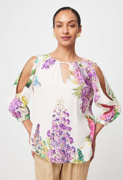 Annabelle Viscose Dobby Blouse - Wisteria Alba - 25% OFF AUTOMATICALLY APPLIED AT CHECKOUT