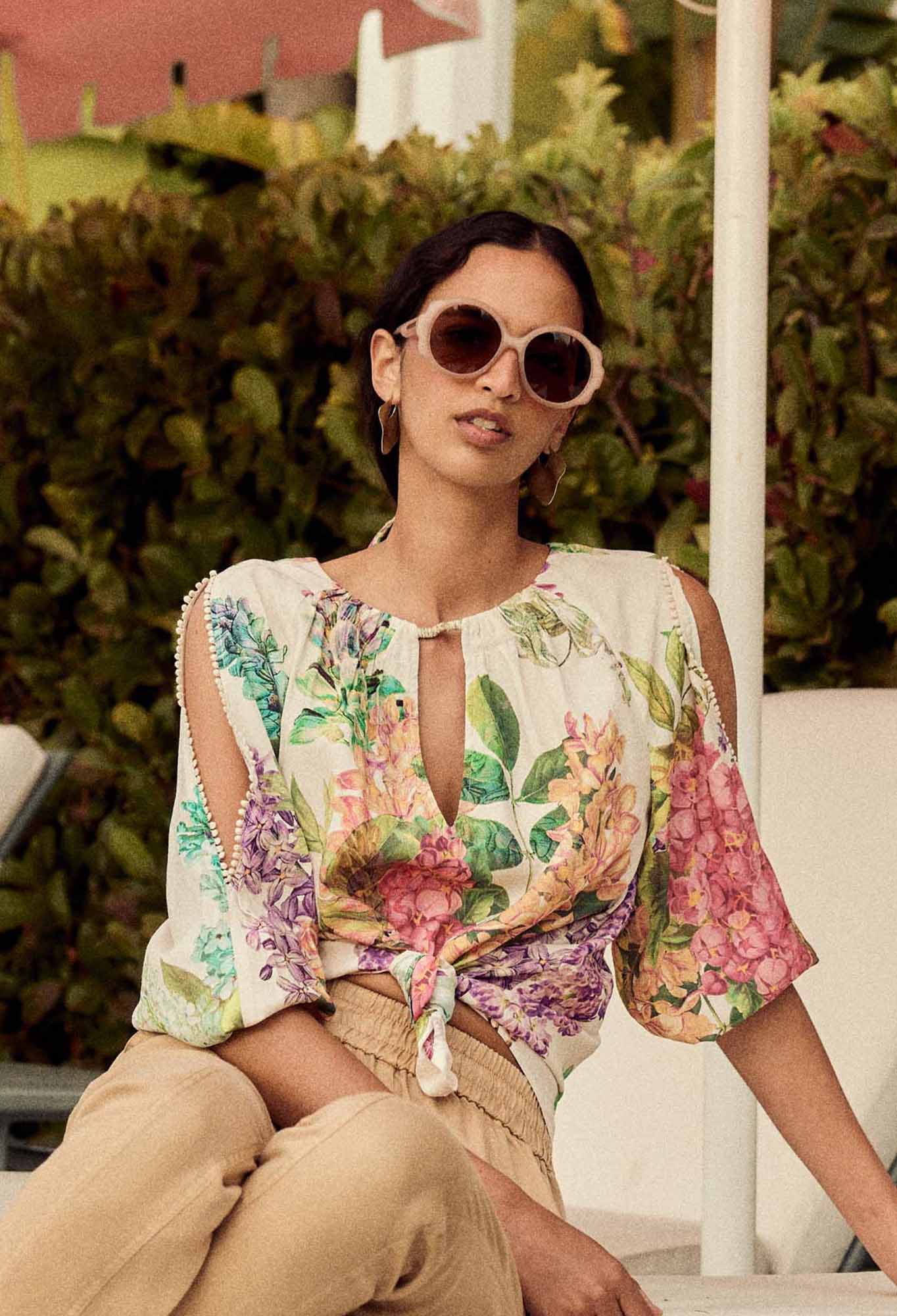 Annabelle Viscose Dobby Blouse - Wisteria Alba - 25% OFF AUTOMATICALLY APPLIED AT CHECKOUT
