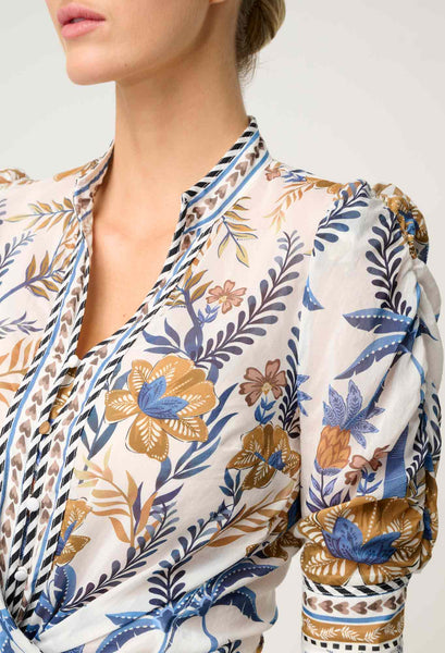 Calantha Cotton Silk Shirt - Golden Medina