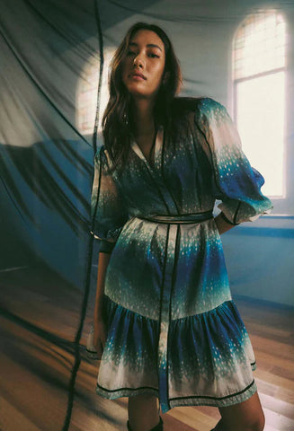 Altair Cotton Silk Shirt Dress - Galaxy Print A FURTHER 15% OFF AUTOMATICALLY APPLIED AT CHECKOUT