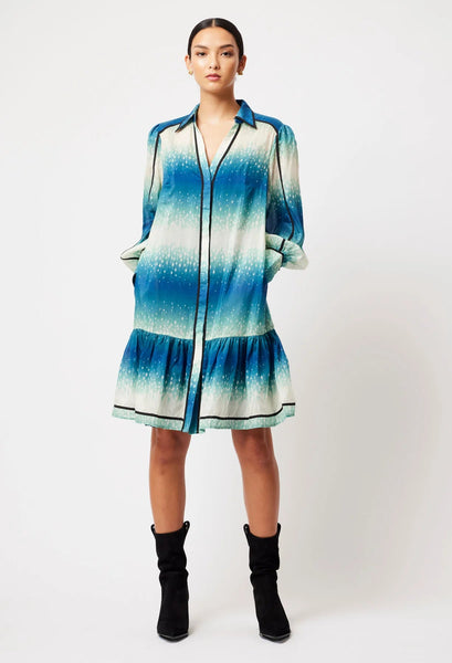 Altair Cotton Silk Shirt Dress - Galaxy Print A FURTHER 15% OFF AUTOMATICALLY APPLIED AT CHECKOUT - et seQ fashion
