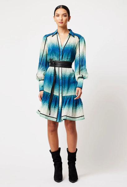 Altair Cotton Silk Shirt Dress - Galaxy Print A FURTHER 15% OFF AUTOMATICALLY APPLIED AT CHECKOUT - et seQ fashion