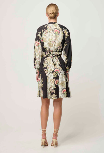 Emersyn Linen Viscose Dress - Mariposa Nero