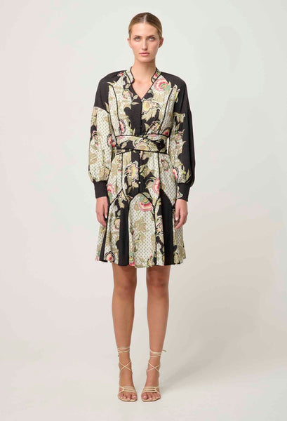 Emersyn Linen Viscose Dress - Mariposa Nero