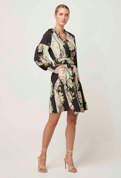 Emersyn Linen Viscose Dress - Mariposa Nero