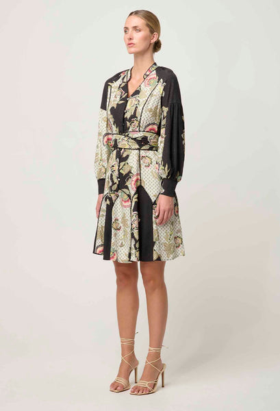 Emersyn Linen Viscose Dress - Mariposa Nero