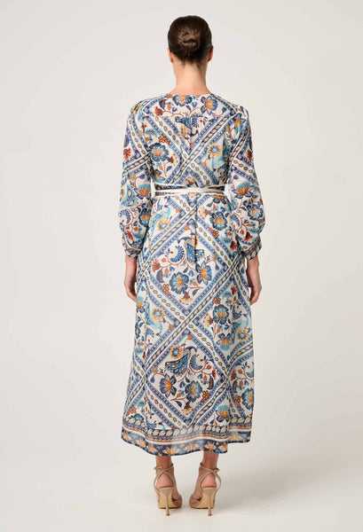 Alexis Silk Cotton Midi Dress - Petinos Floros