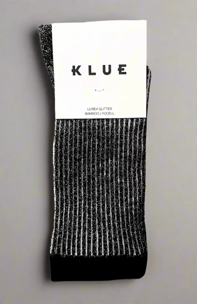 Klue Glitter Lurex Socks - Black Stripes