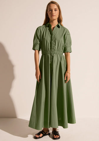Toya Maxi Shirt Dress - Green
