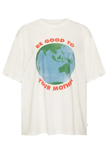 Be Good To Your Mother Boyfriend Tee - White - et seQ fashion