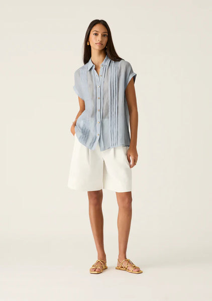 Alessia Tunic Shirt - Aura Blue - 25% OFF AUTOMATICALLY APPLIED AT CHECKOUT