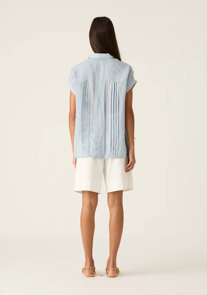 Alessia Tunic Shirt - Aura Blue - 25% OFF AUTOMATICALLY APPLIED AT CHECKOUT