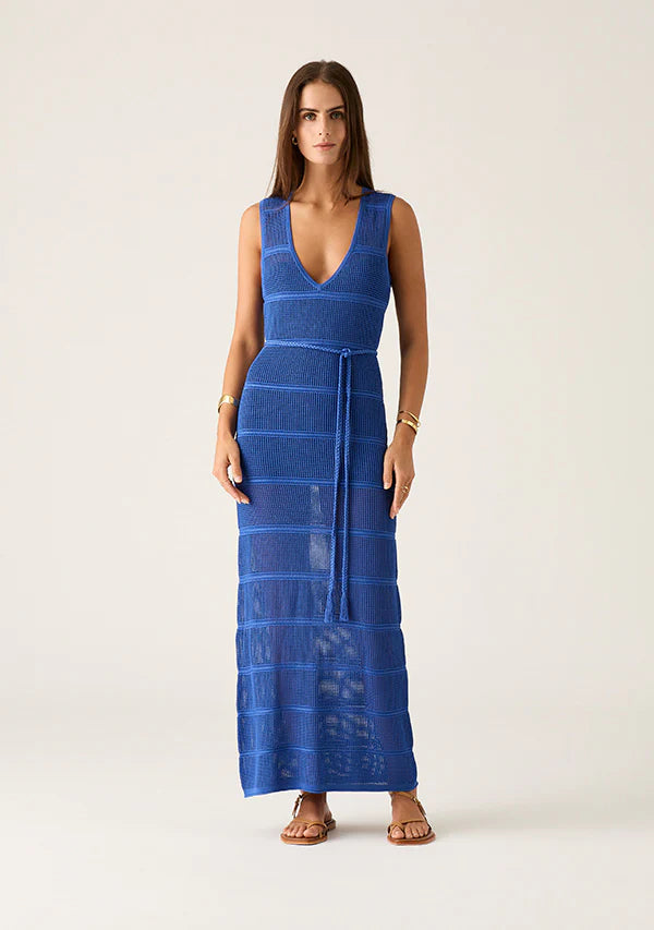 Carmen Knit Midi Dress - Sodalite Blue - 25% OFF AUTOMATICALLY APPLIED AT CHECKOUT