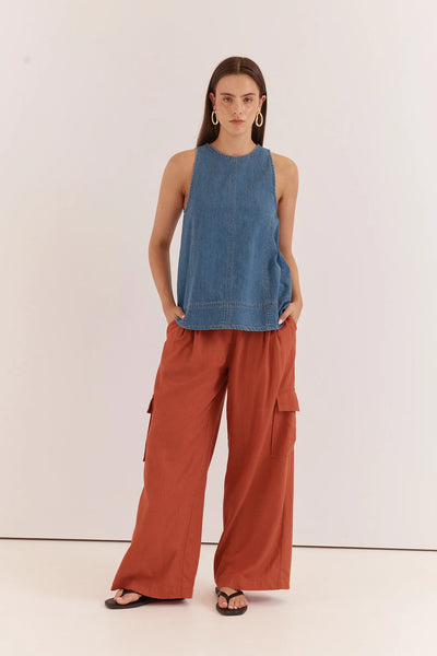 Katia Cargo Trouser - Rust Red - et seQ fashion