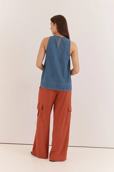 Katia Cargo Trouser - Rust Red - et seQ fashion