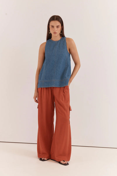 Katia Cargo Trouser - Rust Red - et seQ fashion