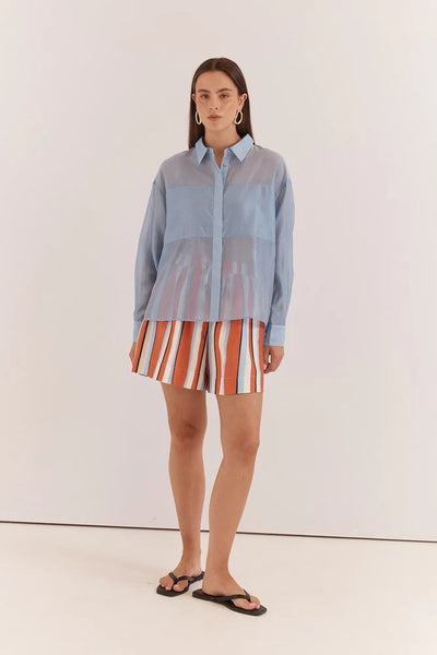 Val Oversized Shirt - Pale Blue - et seQ fashion