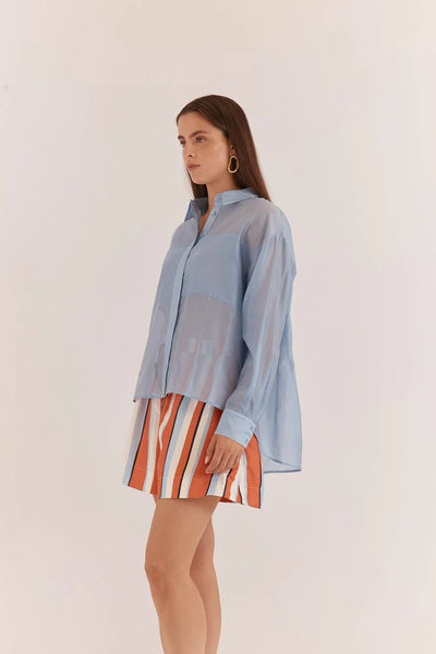 Val Oversized Shirt - Pale Blue - et seQ fashion