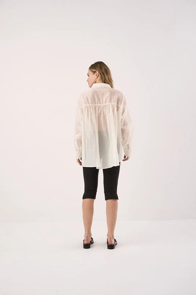 Val Oversized Shirt - White - et seQ fashion