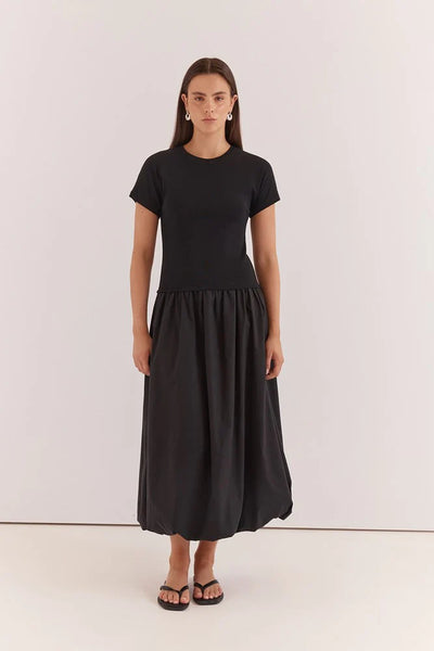 Lilani Bubble Hem Dress - Black