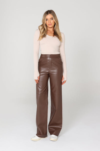 Sadie Pants - Choc - et seQ fashion