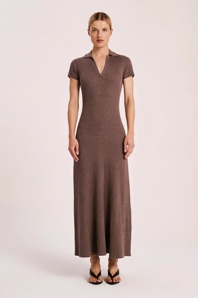 Tove Knit Dress - Espresso - A FURTHER 15% OFF AUTOMATICALLY APPLIED AT CHECKOUT - et seQ fashion