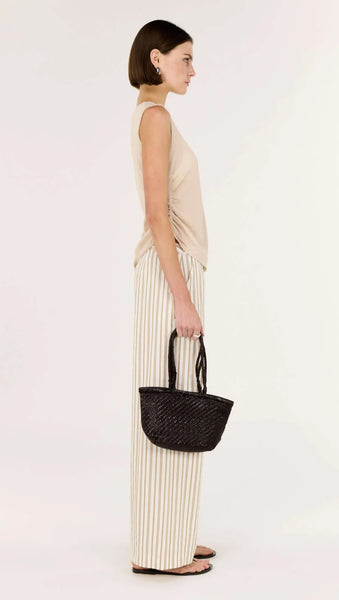 Alix Drawstring Knit Top - Beige - et seQ fashion