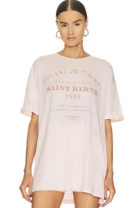 Saint Barth 89 Oversized Tee - Blush Pink
