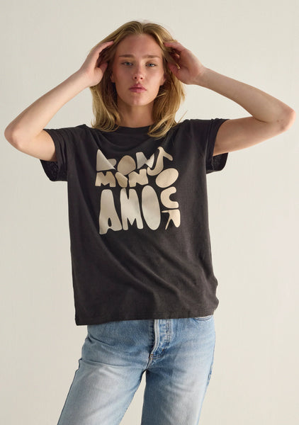 Bonjour Classic Tee - Black - et seQ fashion