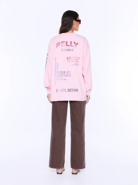 Hailey Long Sleeve Cuffed Tee - Blush Pink