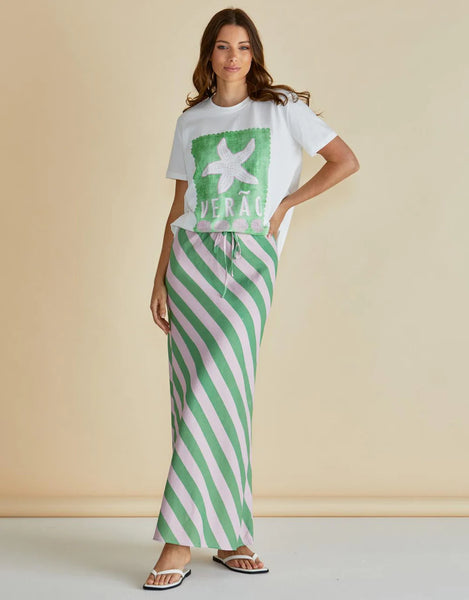 Ellia Crew Tee - Verao Print White