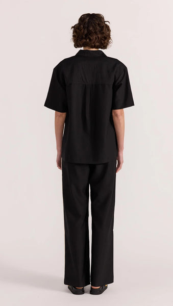 Dion Relaxed Pants - Black/Cream Stripe