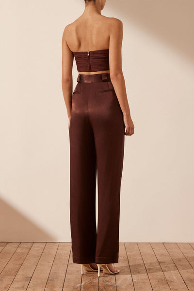 Lana Tailored Pant - Cocoa - et seQ fashion