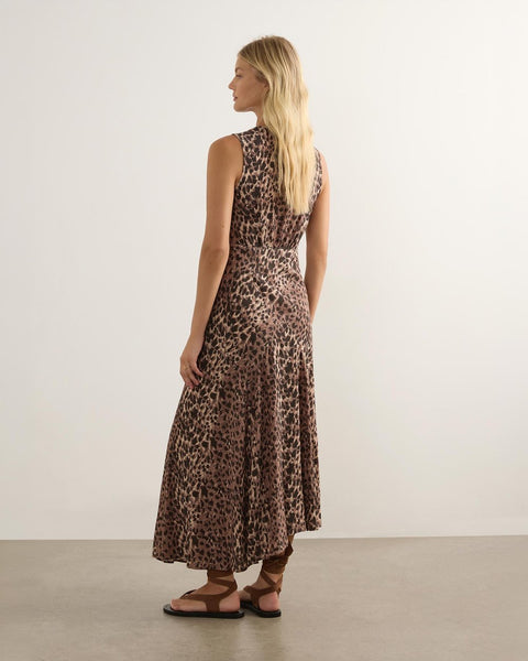 Rochelle Midi Dress - Leopard Print